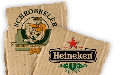 heineken en schrobbeler